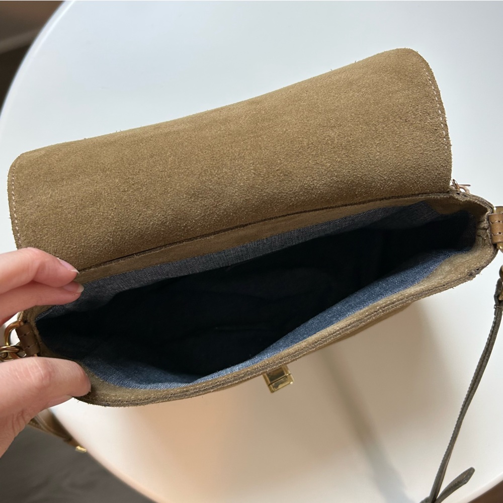 Clare V Louis Oat Suede Turnlock Crossbody - Picture 12 of 12